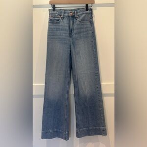 J. Crew Women's Wide Leg Trouser Jeans Light Wash Size 25